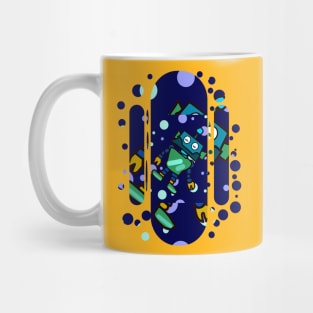 Chill robots art dot Mug